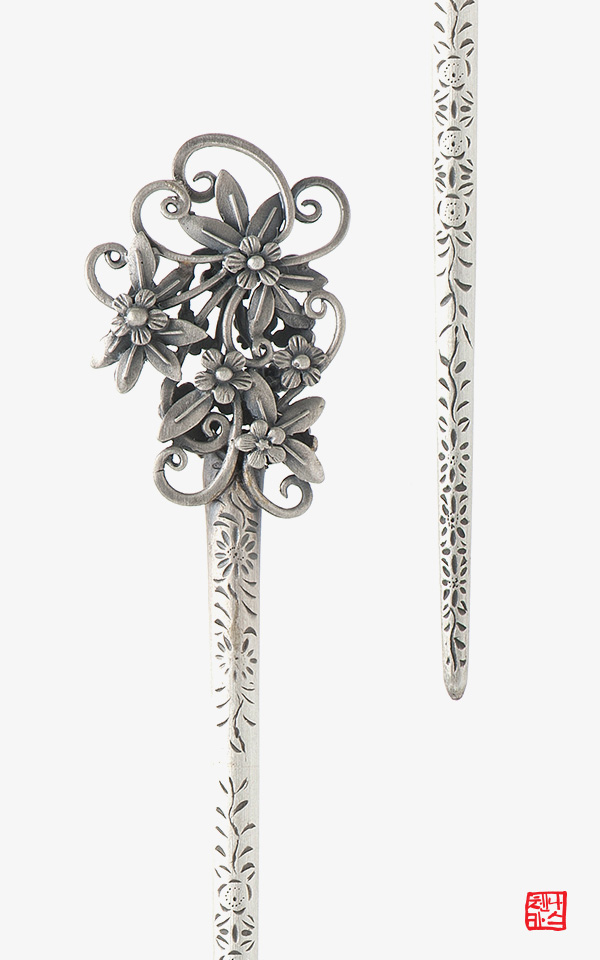 MBC 드라마 금혼령 포스터 촬영 비녀 원석없이 은 수공으로 제작된 소비녀  나스첸카