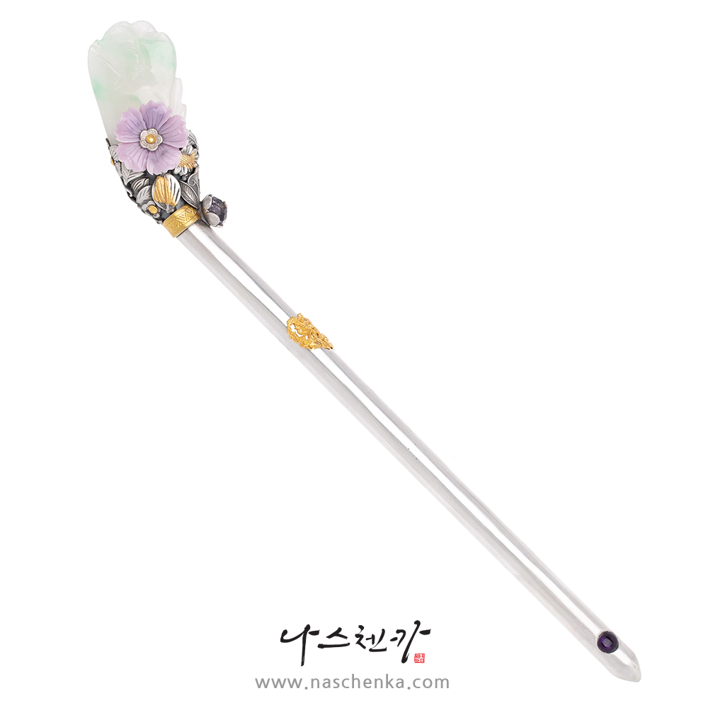 비취비녀 옥비녀 한복비녀 원석비녀 무용의 선을 살리다 180 나스첸카