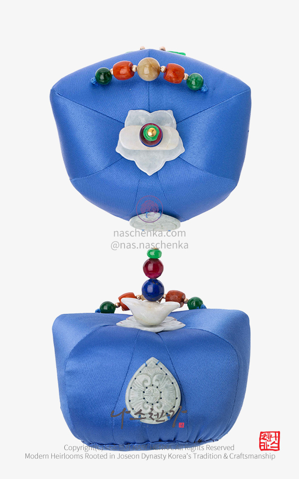 [나스첸카] 소원성취 _ 블루 족두리 