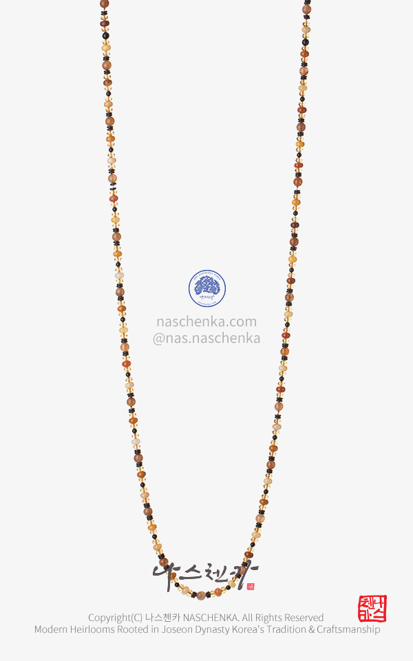 [나스첸카] Saja K-Gat Strap Necklace | 사자 K-갓끈 Necklace 목걸이