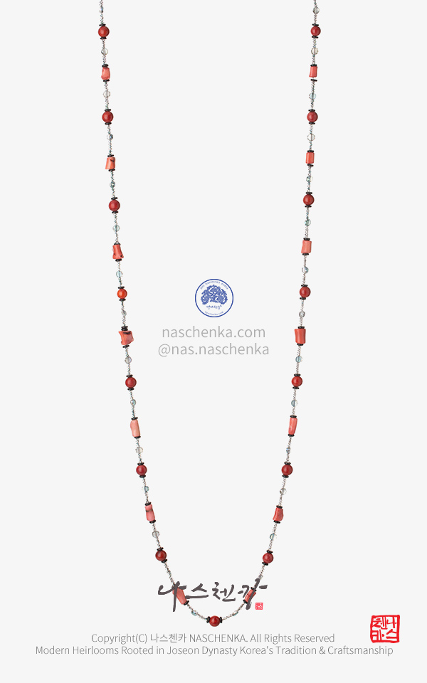 [나스첸카] Saja K-Gat Strap Necklace | 사자 K-갓끈 Necklace 목걸이
