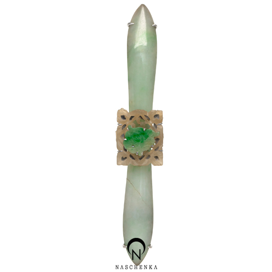White jade brooch