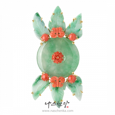 Jade brooch