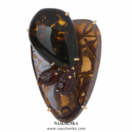 Amber brooch