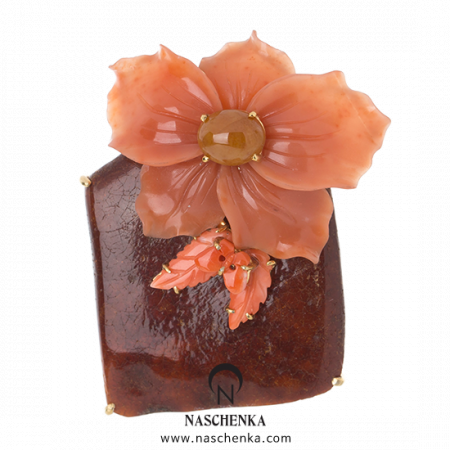 Amber brooch