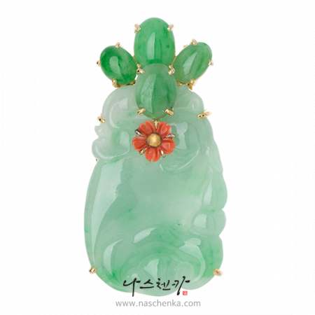 Jade brooch