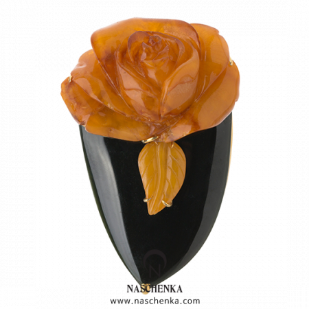 Amber brooch