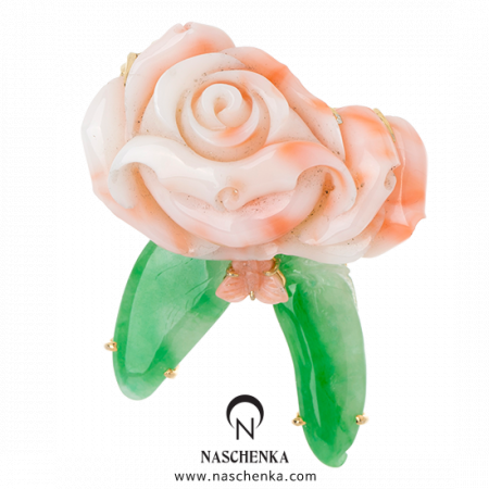 Coral brooch