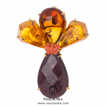 Amber binyeo hairpin (NASCHENKA Signature Binyeo)