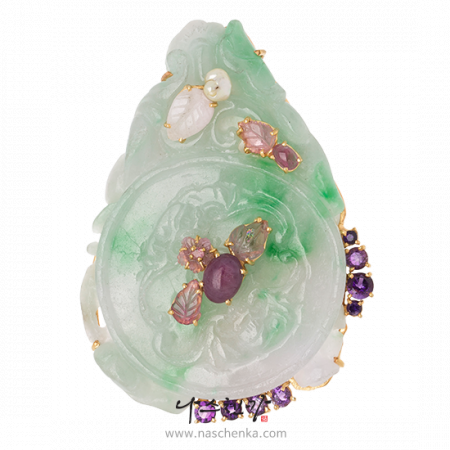 Jade brooch