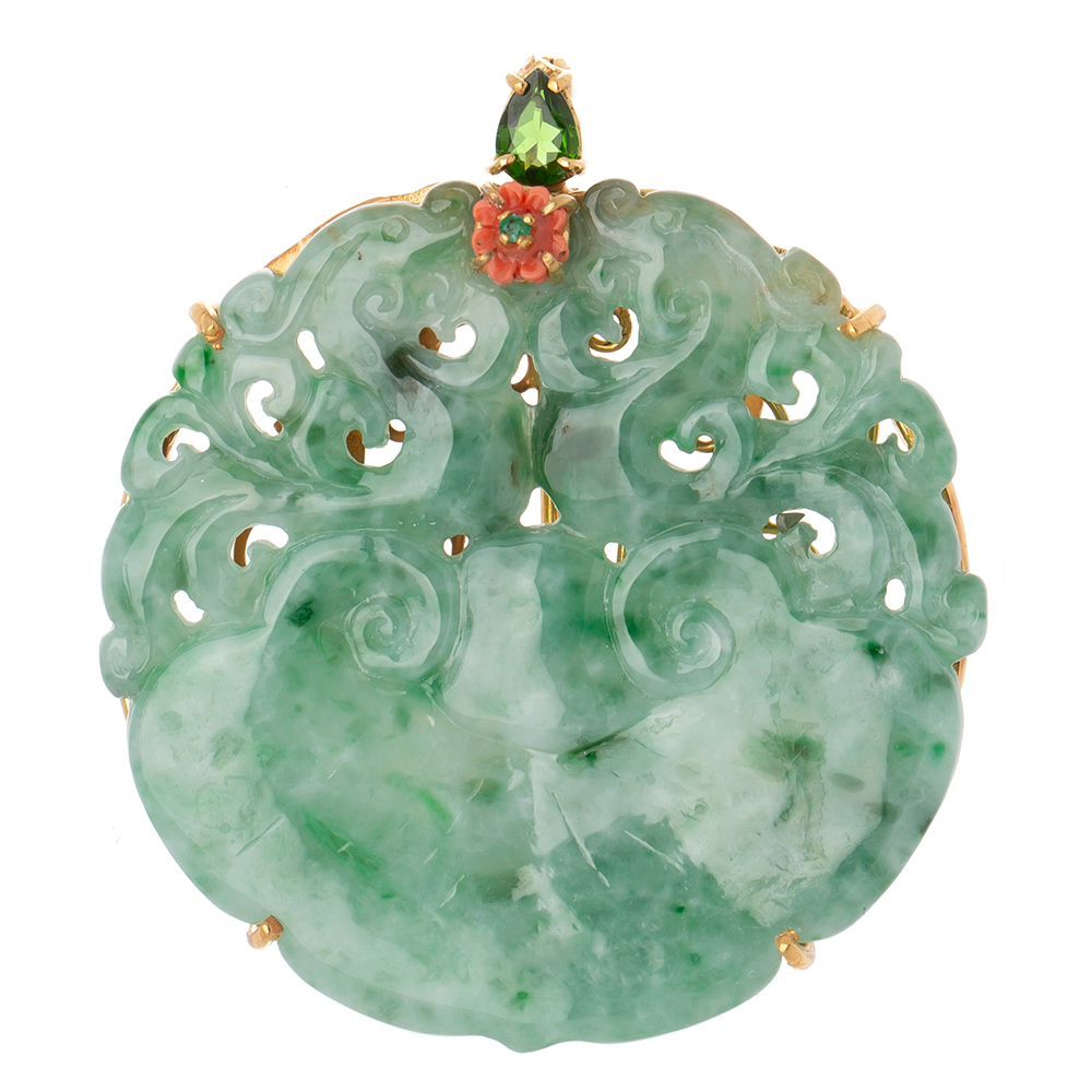 Jade brooch