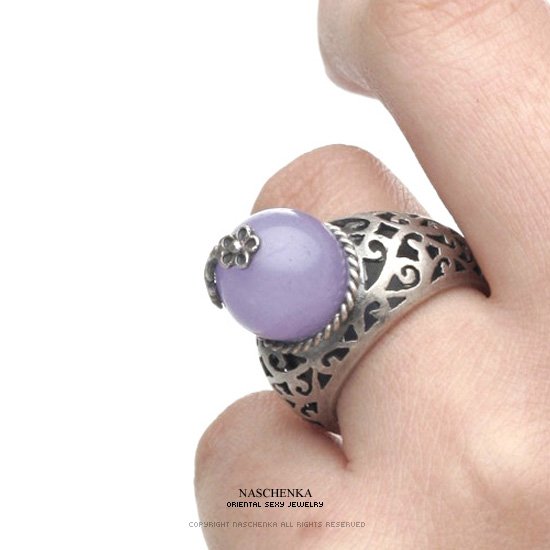 Lavender jade ring