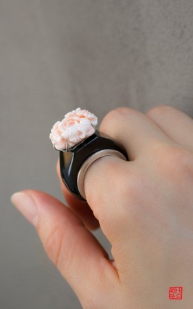 Jade silver ring