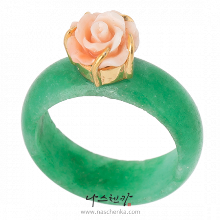 Flower jade garakji rings
