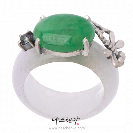 Dragonfly lavender jade garakji rings