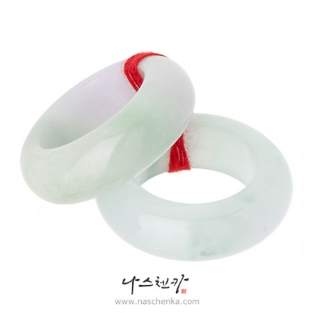 Solid lavender jade garakji rings