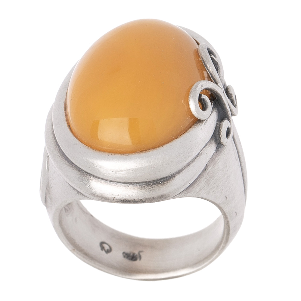 Amber gemstone garakji rings