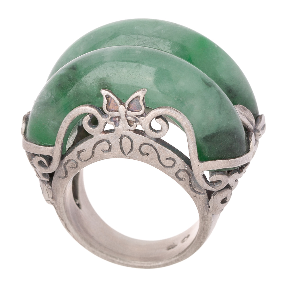 Jade silver garakji rings No. 2