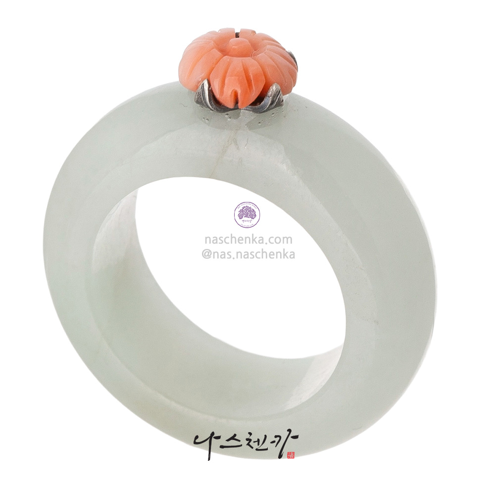 Jade coral garakji rings