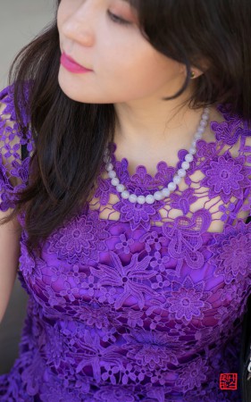 Lavender jade necklace