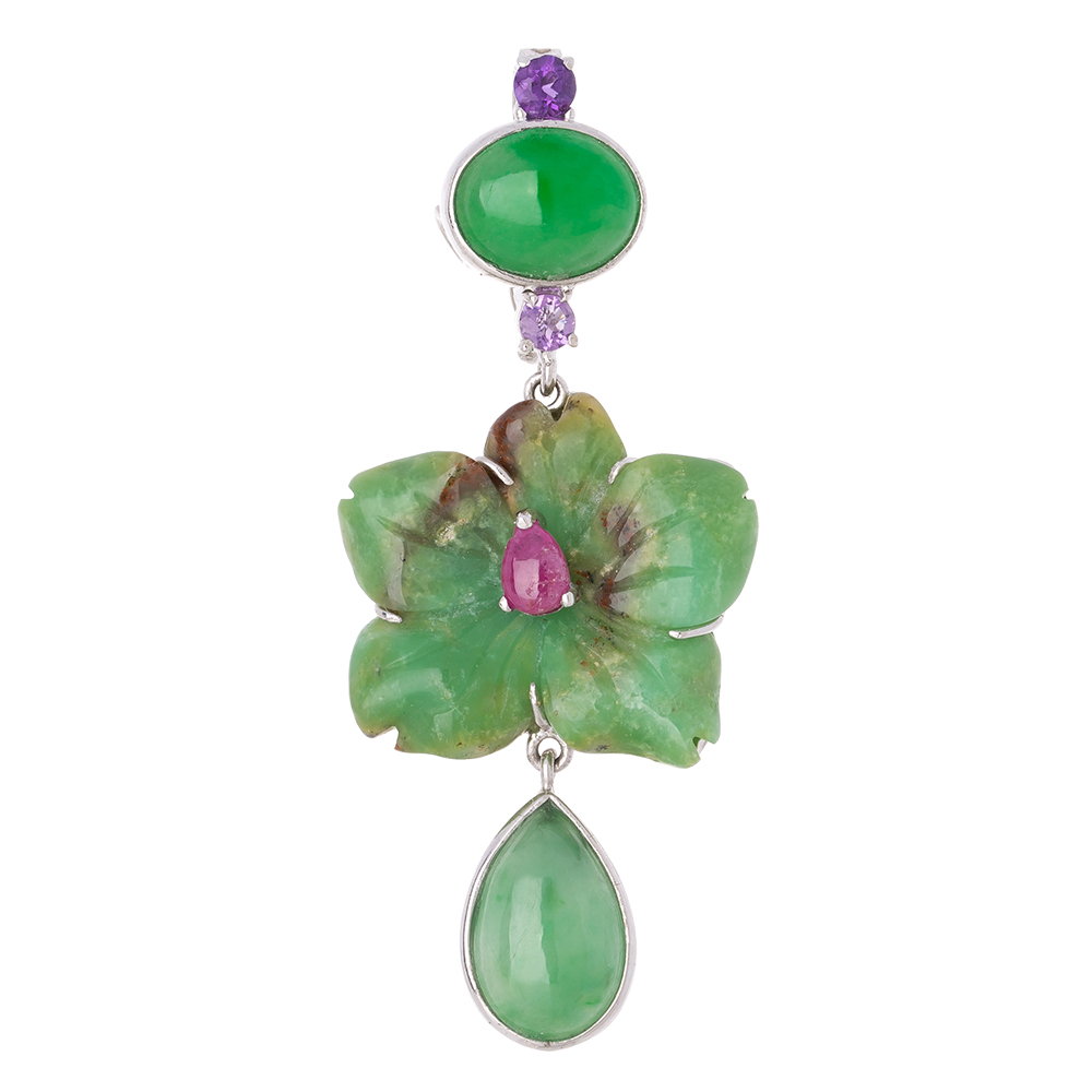 Jade gemstone necklace