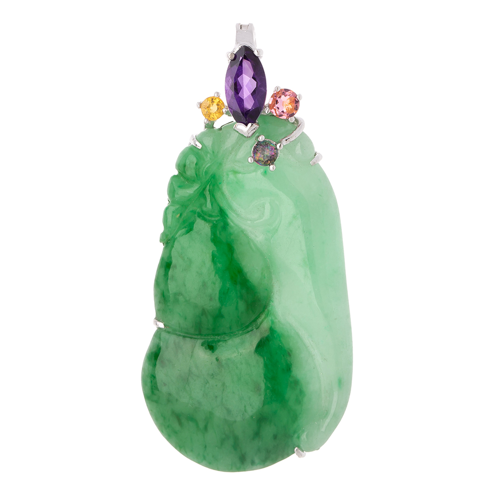 Jade gemstone necklace No. 4