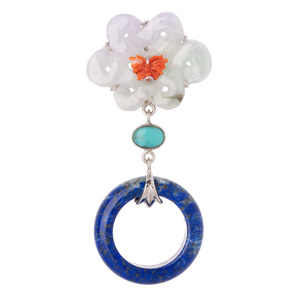 Lavender jade necklace No. 15