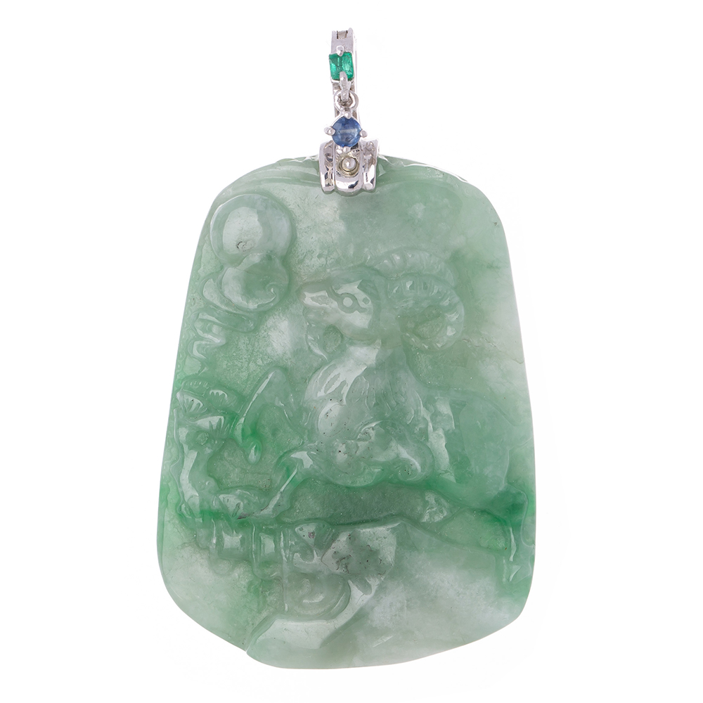 Jade gemstone necklace No. 7