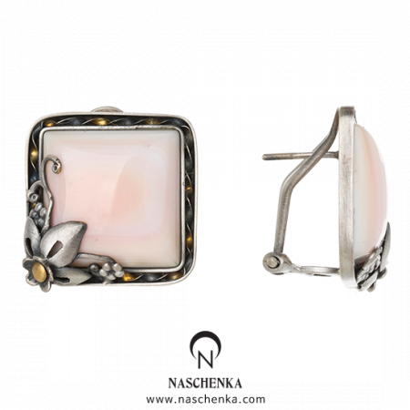 Mother-of-pearl gemstone earrings