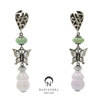 Lavender jade earrings
