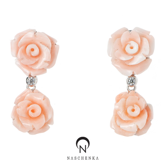 Coral earrings