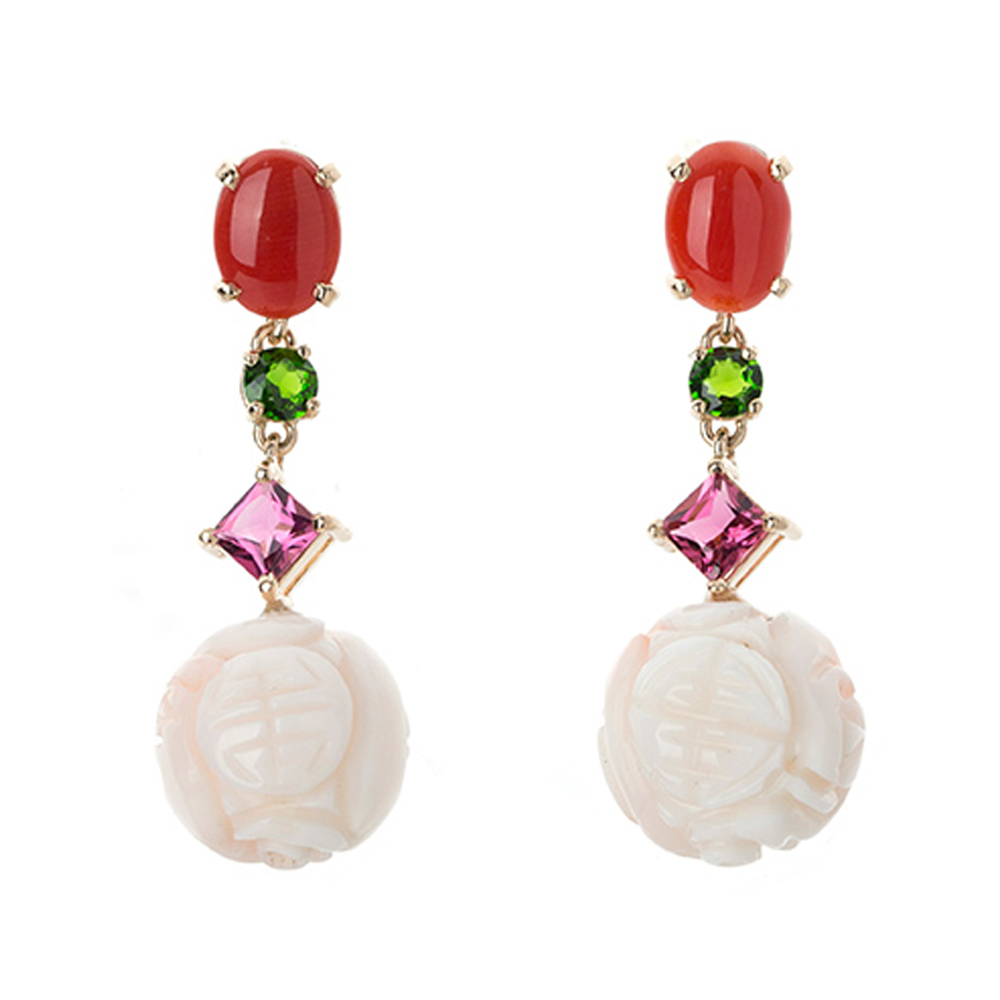 Coral earrings