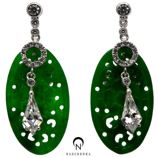 Jade earrings