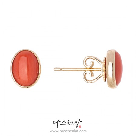 Coral earrings