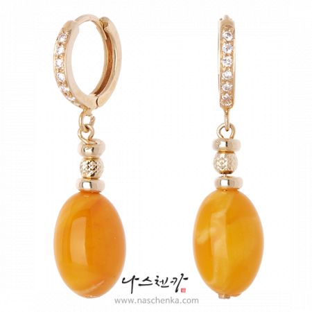 Amber earrings No. 2