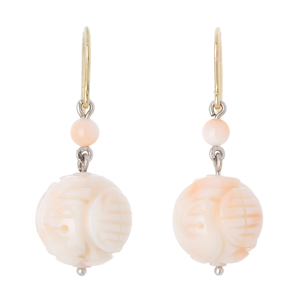 Coral earrings
