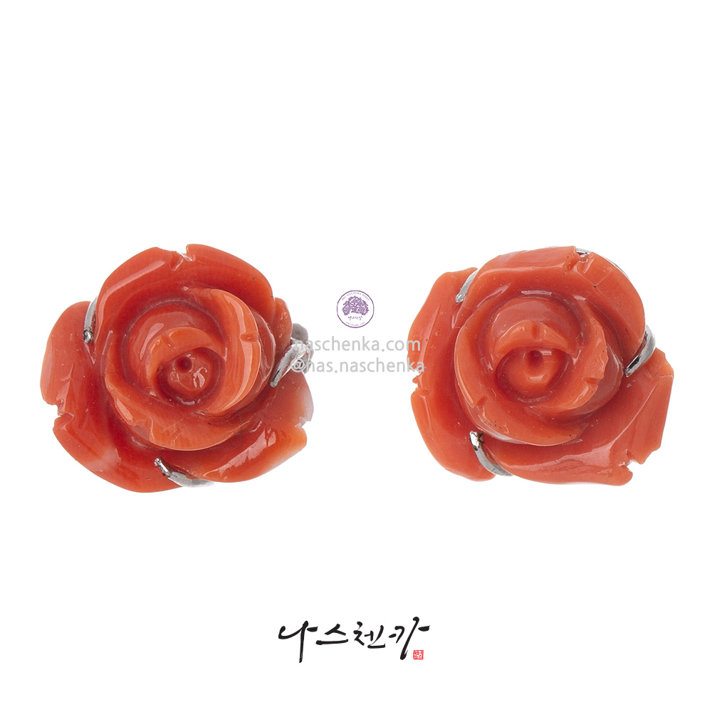 Coral earrings