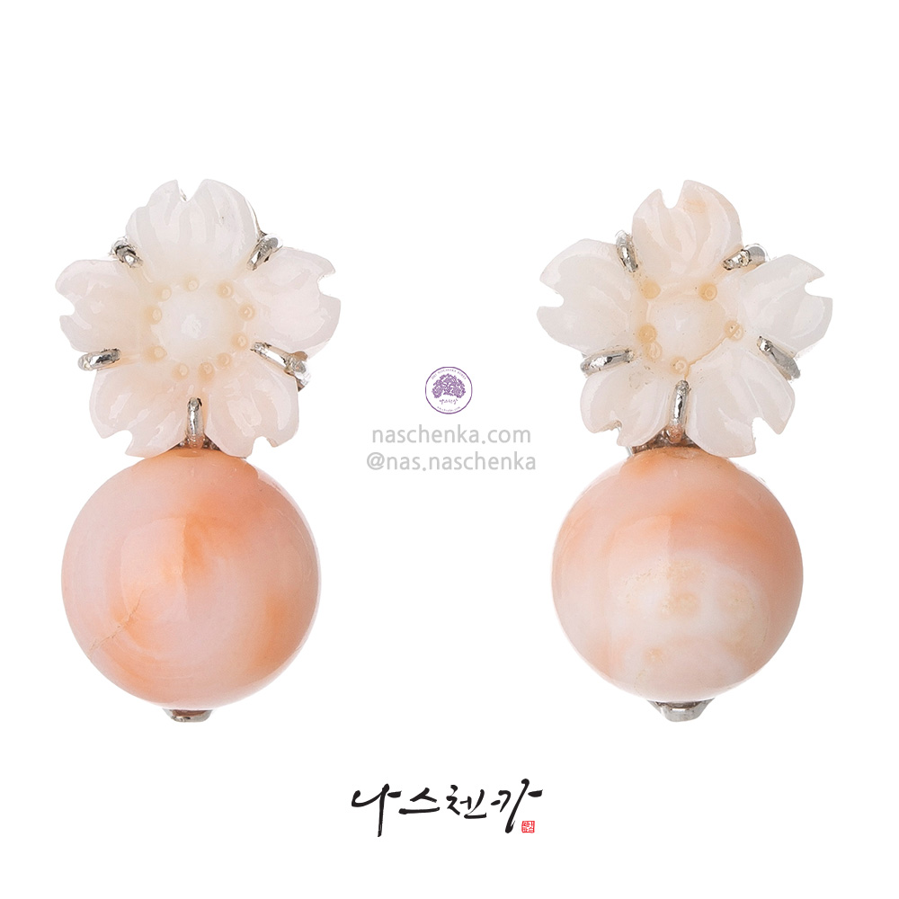 Coral earrings