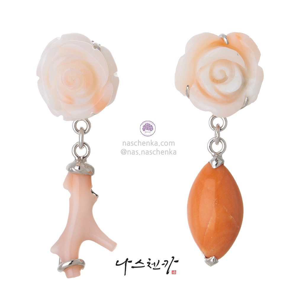 Coral earrings