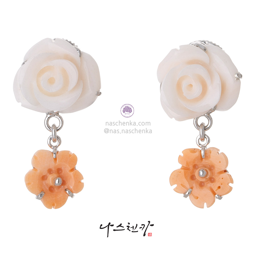 Coral earrings