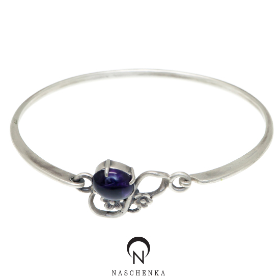 Amethyst silver bracelet