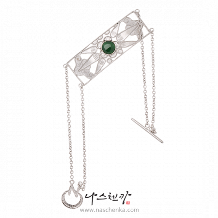 Jade silver bracelet