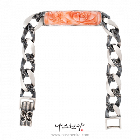 Coral silver bracelet No. 2