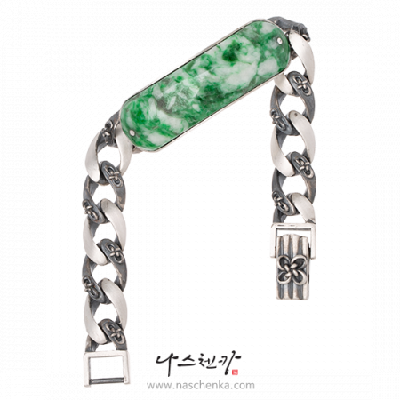 Jade silver bracelet No. 5