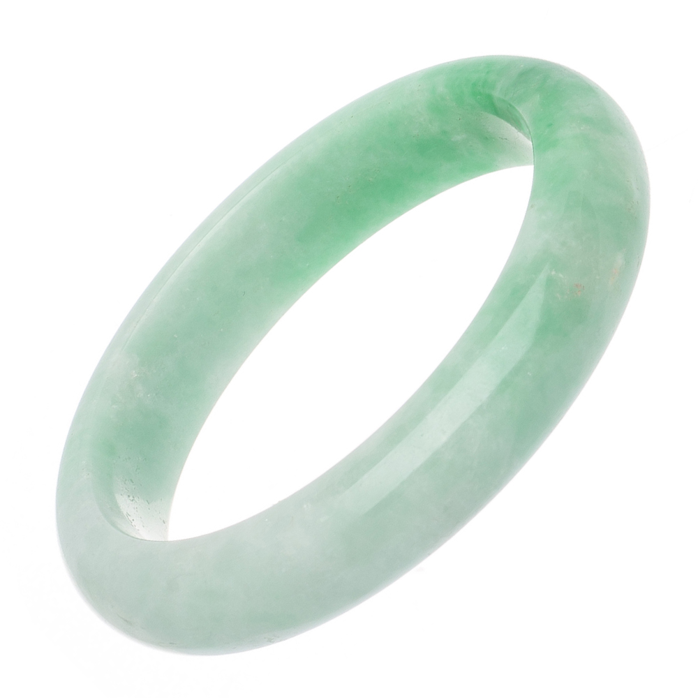 Solid jade gemstone bracelet