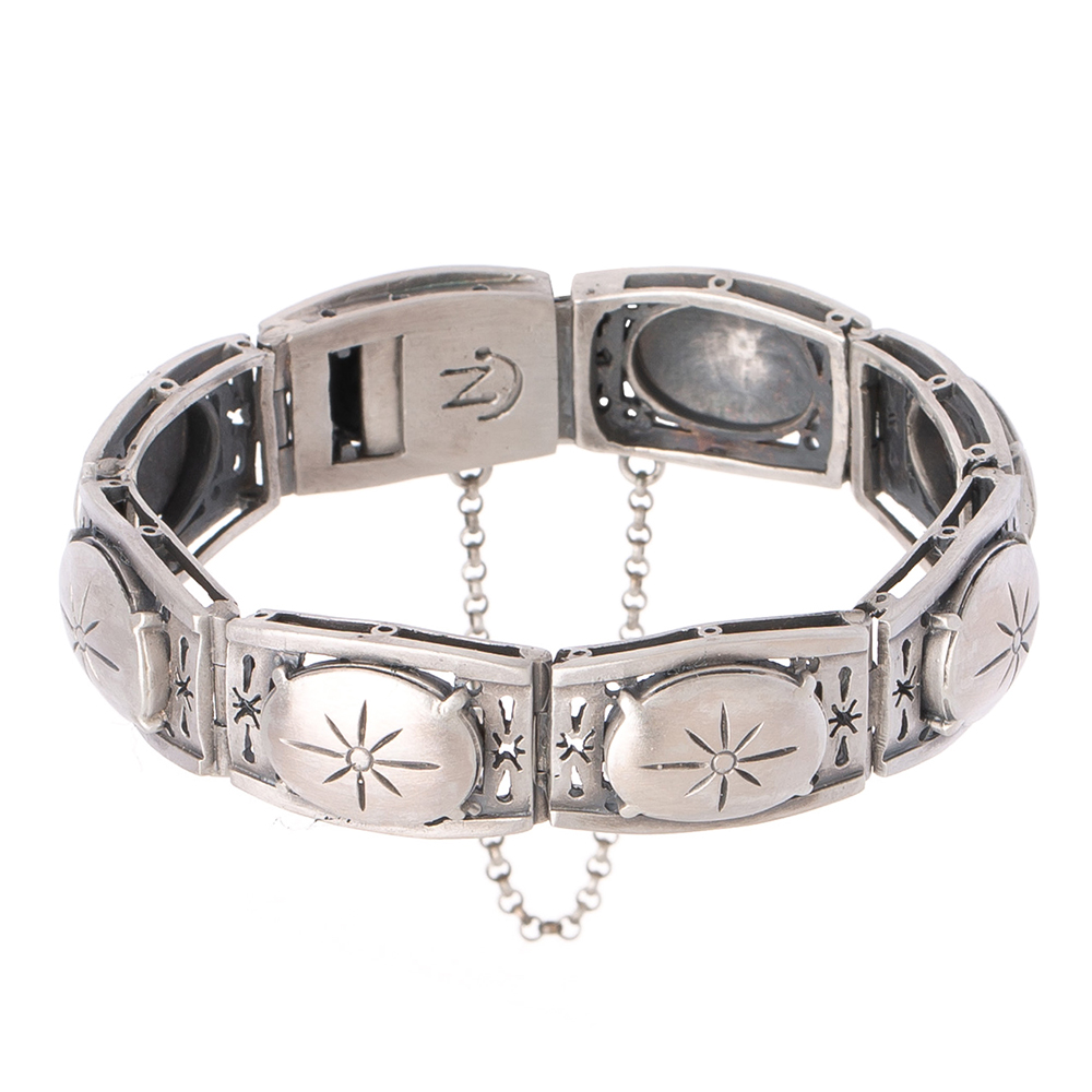 Flower silver bracelet No. 3