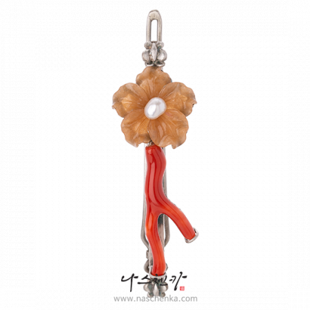 Cloud coral hairpin No. 2