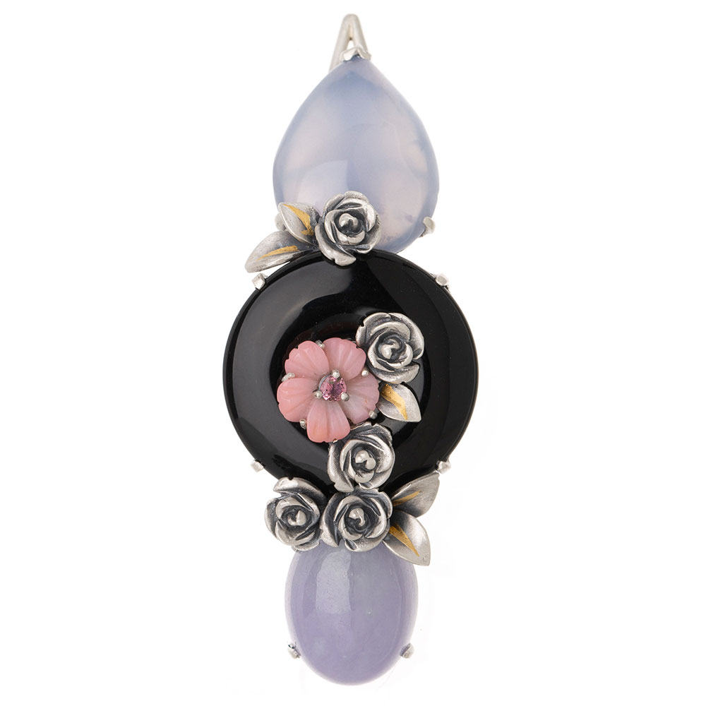 Jade silver hairpin