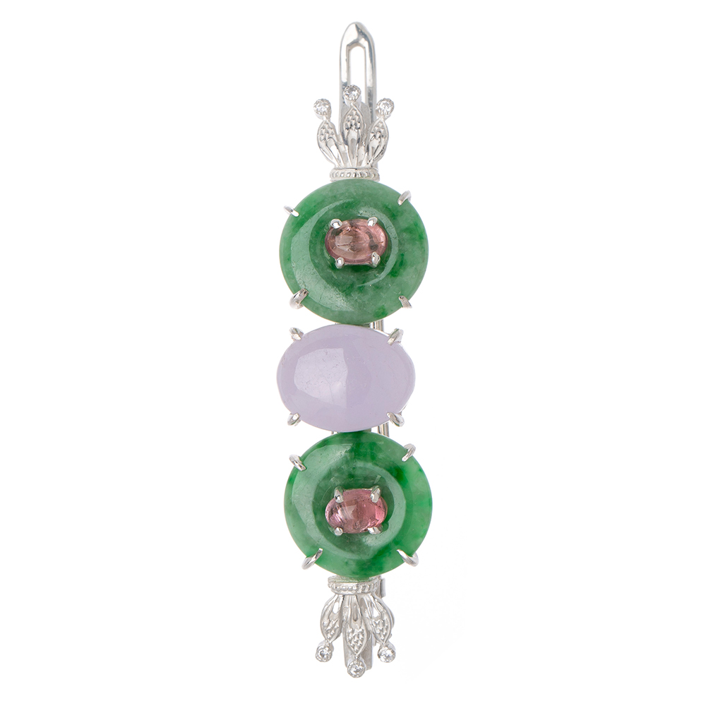 Jade silver hairpin