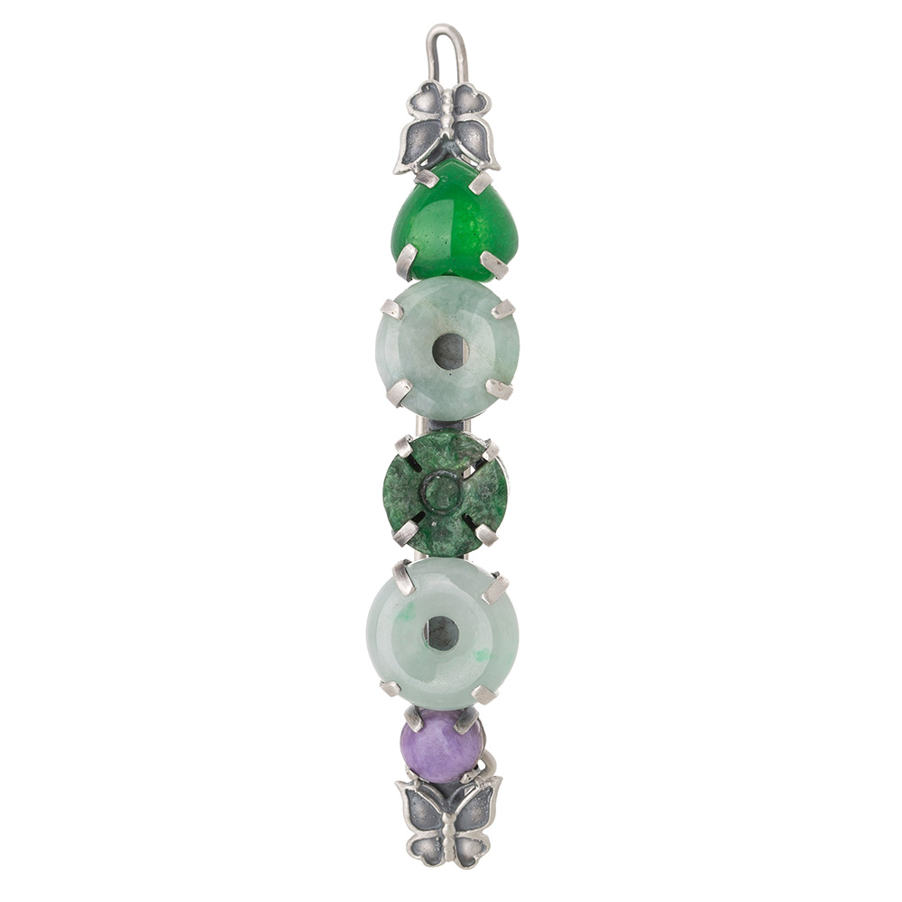Jade gemstone hairpin